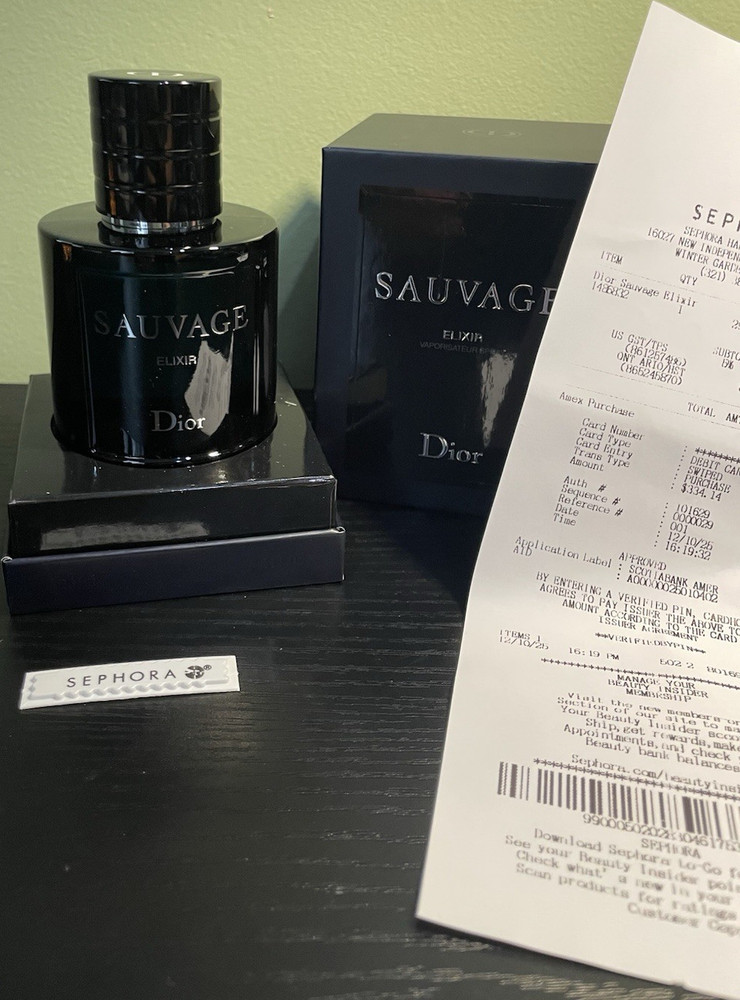 Dior Sauvage Elixir Spray Elixir 3.4 oz Men's Fragrance with Box