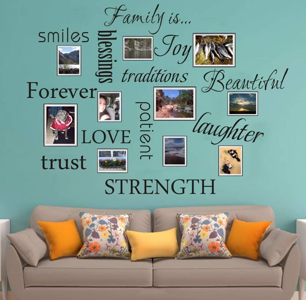 fufibwoesan Family Wall Decal 12 Set Words Stickers Sticker-004