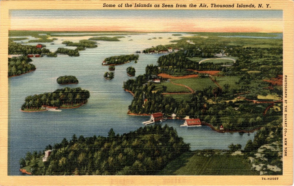 Thousand Islands, N. Y., Davart Co., New York, Hallam & Vesty Postcard
