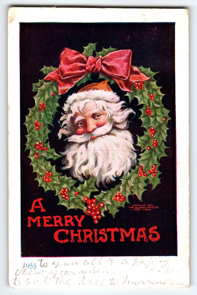 1907 Santa Claus Christmas Postcard Ullman Mfg Co 