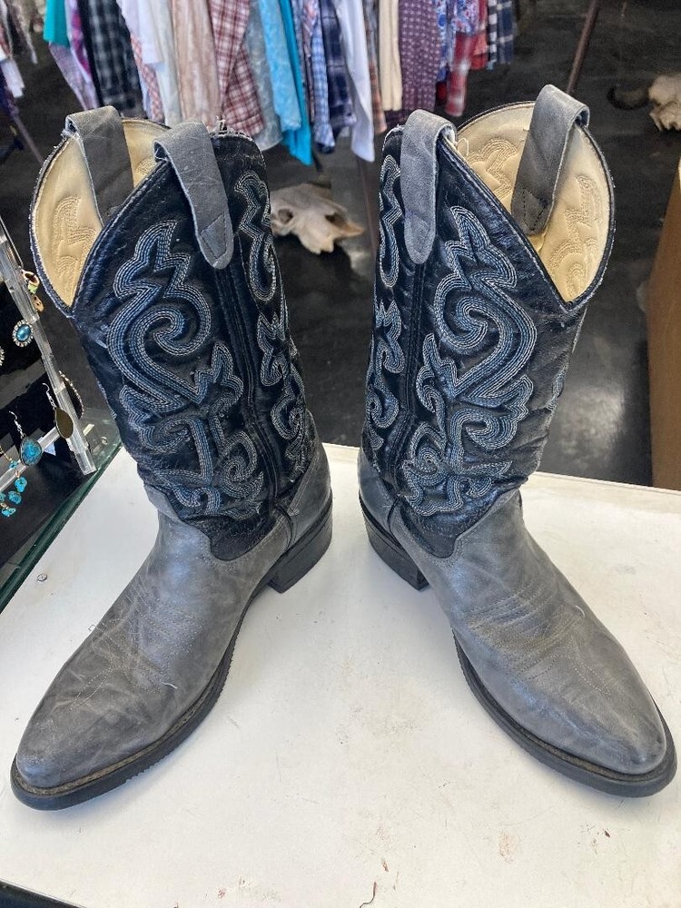 Wolverine Mens Gray Two-Tone Steel Toe Work Boots Size 7.5 US