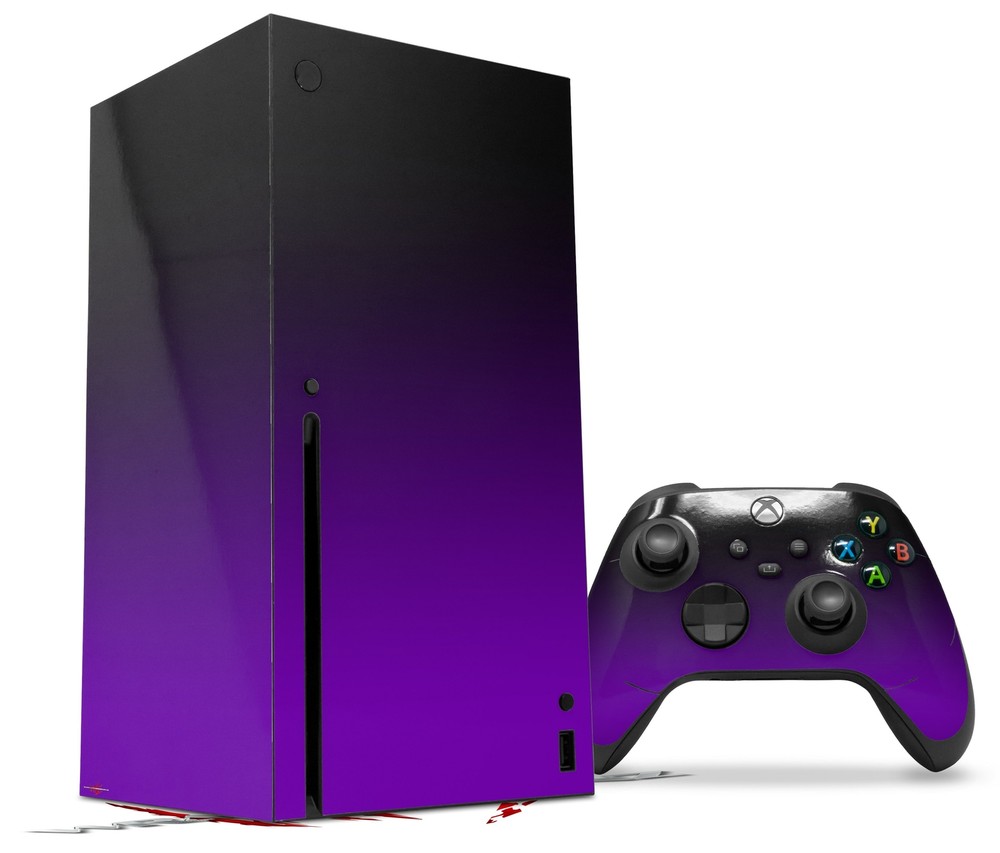 Skin Set for XBOX Series X Smooth Fades Purple Black
