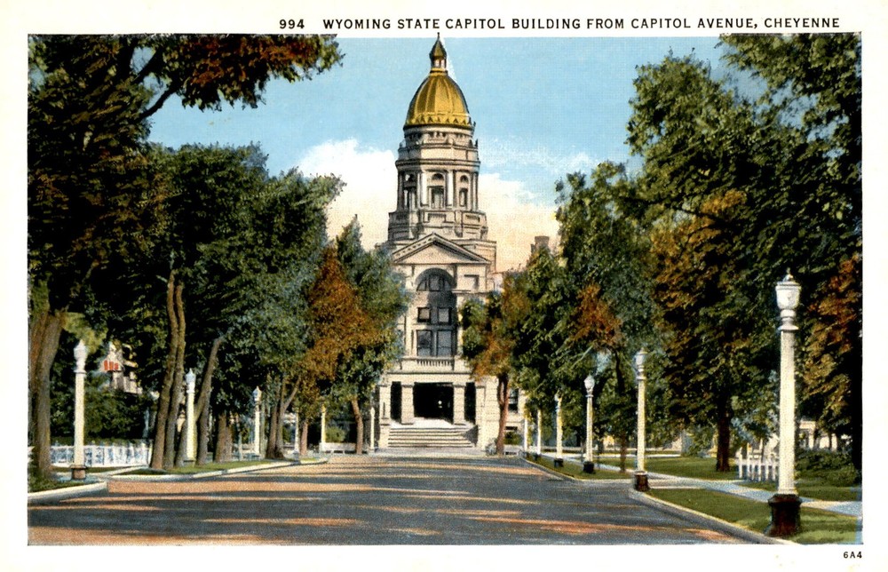 Wyoming State Capitol Building, Cheyenne, 1890 Postcard