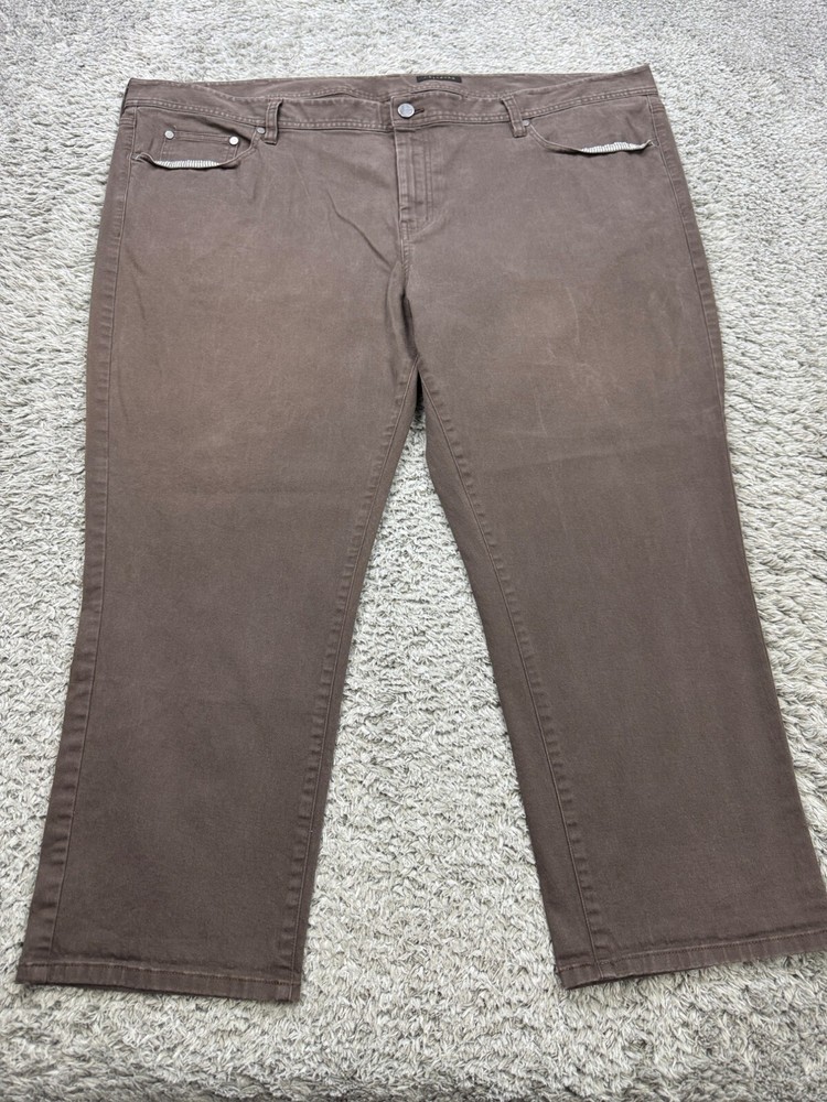 J Hilburn Jeans Men 48 Brown Flat Front APiazza Career Performance Chino Pants