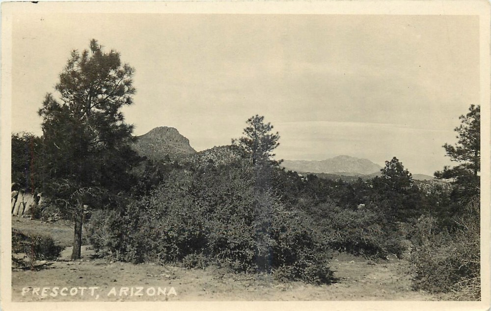 1920s Prescott Arizona Mountain View RPPC Postcard 26-861