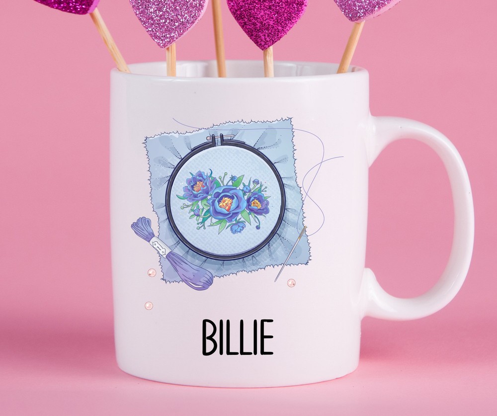 Personalized Embroidery Mug Embroidery Gift Ideas Embroidery Cup Gifts For