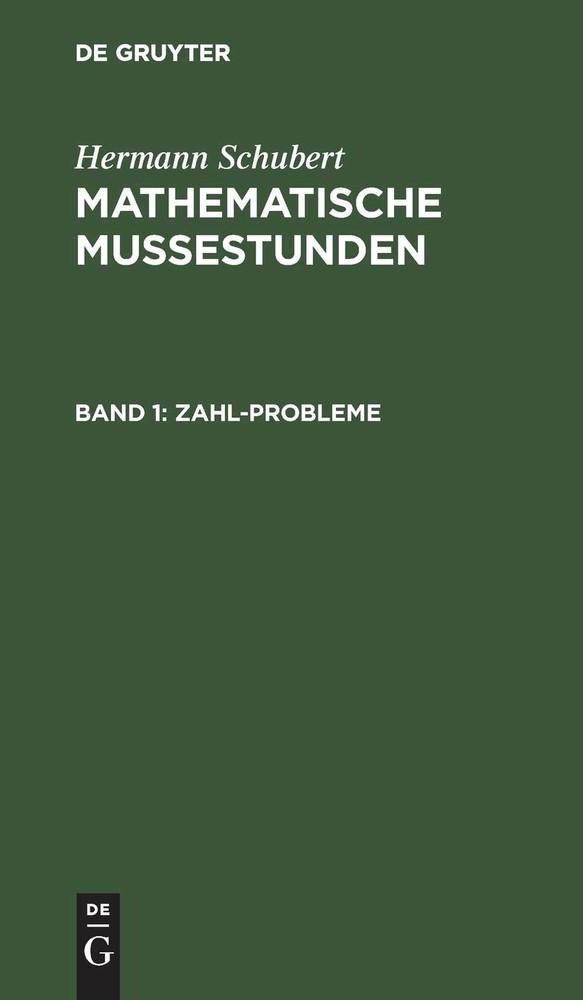 Hermann Schubert Zahl-Probleme (Hardback)