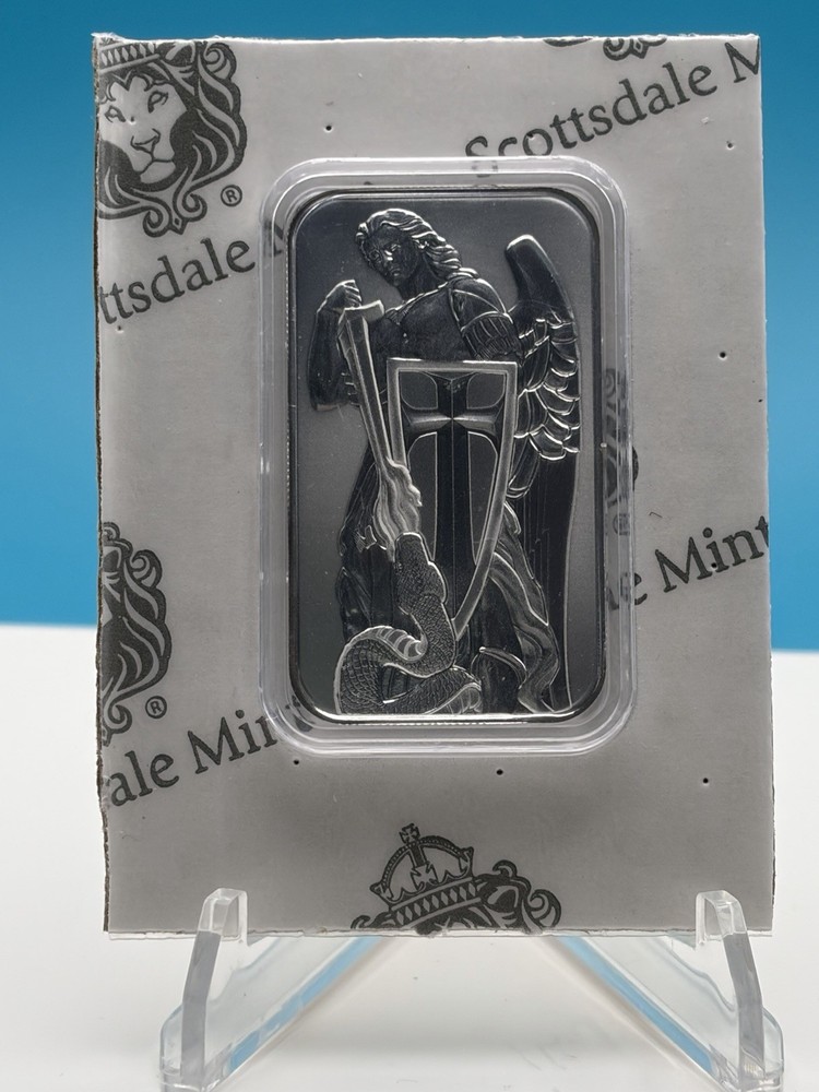 1 Oz. Silver Bar - Scottsdale Mint .999 Silver Bar In Capsule- Sealed