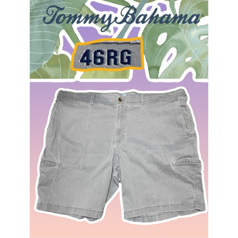 Tommy Bahama Front Gray Shorts – Men’s Size 46 RG – Cotton Stretch Blend