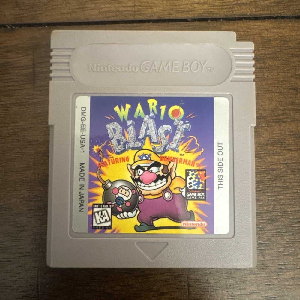 Wario Blast (Nintendo Game Boy, 1994) Cartridge Only ,Authentic & Tested