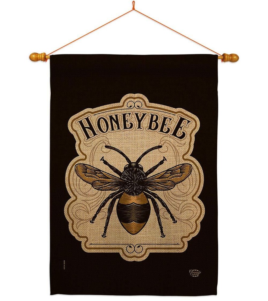 Bee House Flag Dowel Set Garden Friends Bugs & Frogs Butterfly Ladybugs Drago...