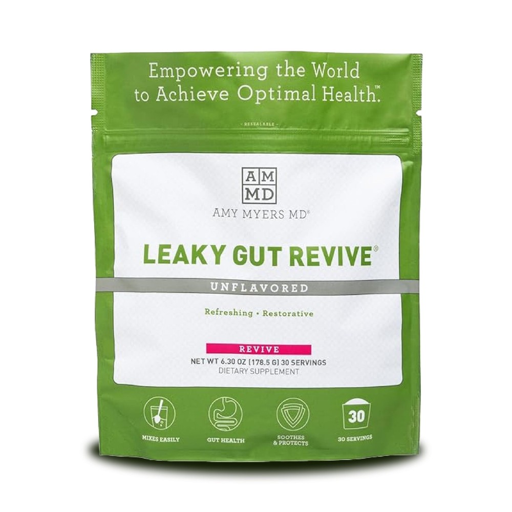Leaky Gut Revive Powder for Leaky Gut Repair -L Glutamine, Slippery Elm -Supp...
