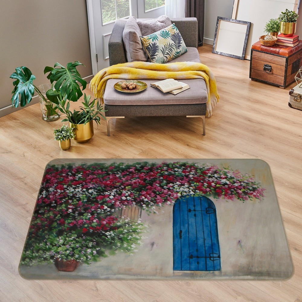 3D Hand Painted Flowers NAO4609 Game Rug Mat Elegant Photo Carpet Mat Fay
