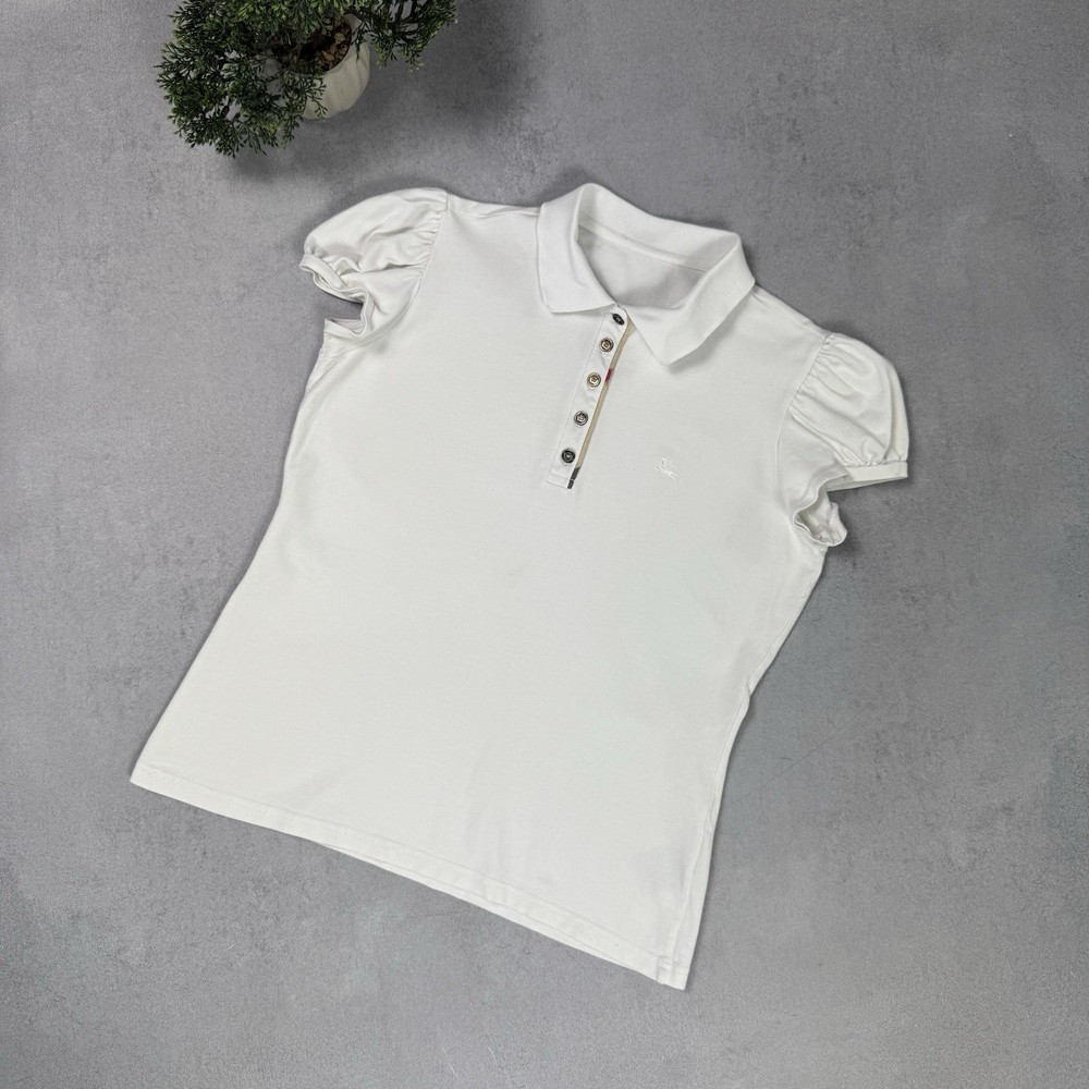 Burberry Women Polo T Shirt Size S White