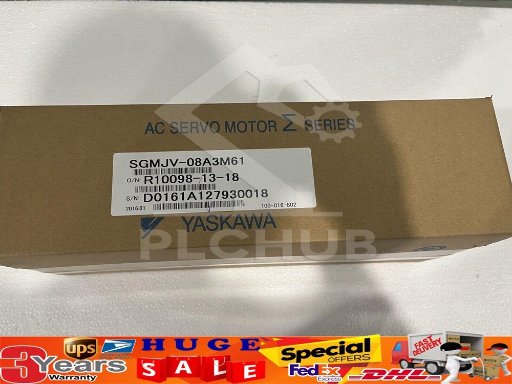 1PC Yaskawa SGMJV-08A3M61 Servo Motor New In Box Expedited Shipping SGMJV08A3M61