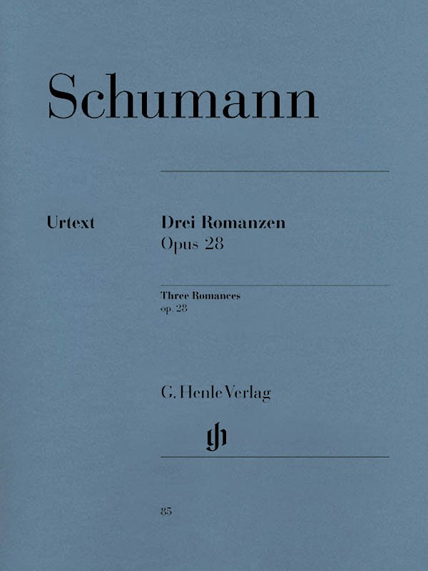 Schumann 3 Romances Op 28 Piano Solo Henle Urtext Advanced Sheet Music Book
