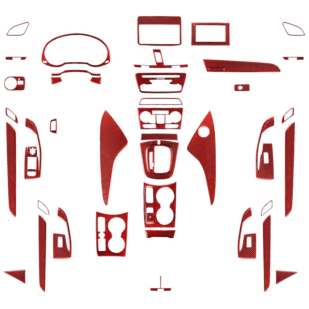60Pcs Real Carbon Fiber Kits Full Interior Trim Cover Set For Audi Q3 8U 2015-18