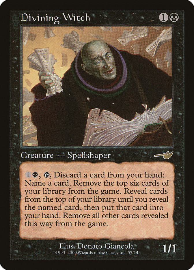 MTG Magic the Gathering Divining Witch (57/143) Nemesis MP