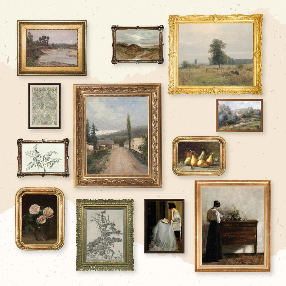 97 Decor Vintage Wall Art Prints - French Antique Decor,