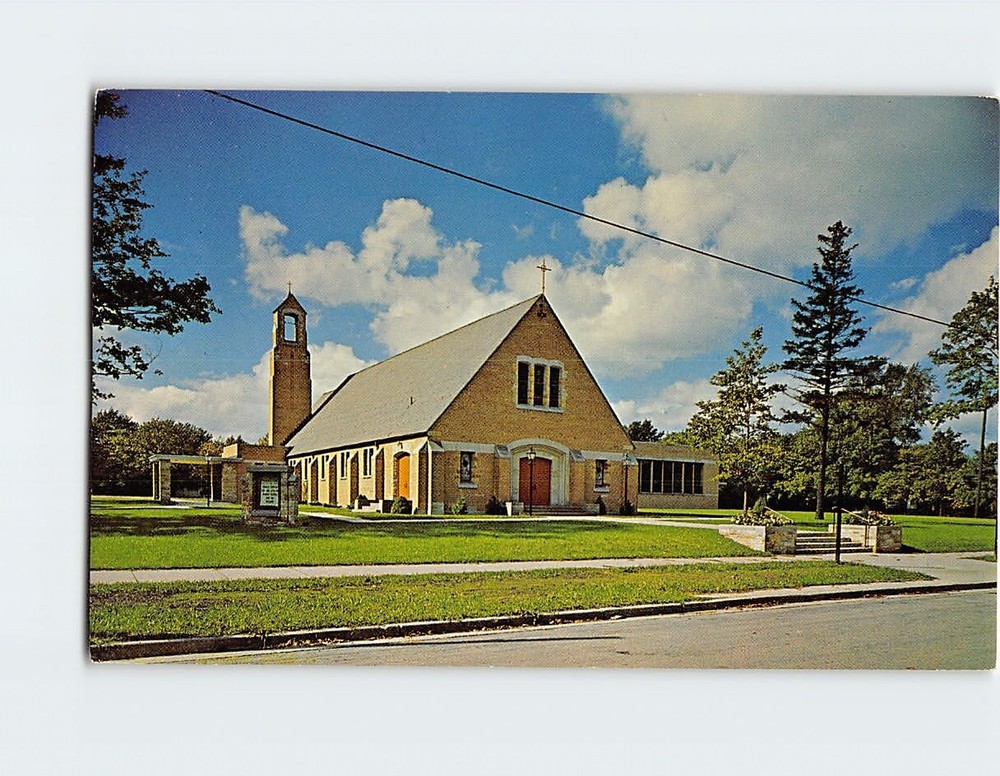 Postcard Trinity Lutheran Church Manistee Michigan USA