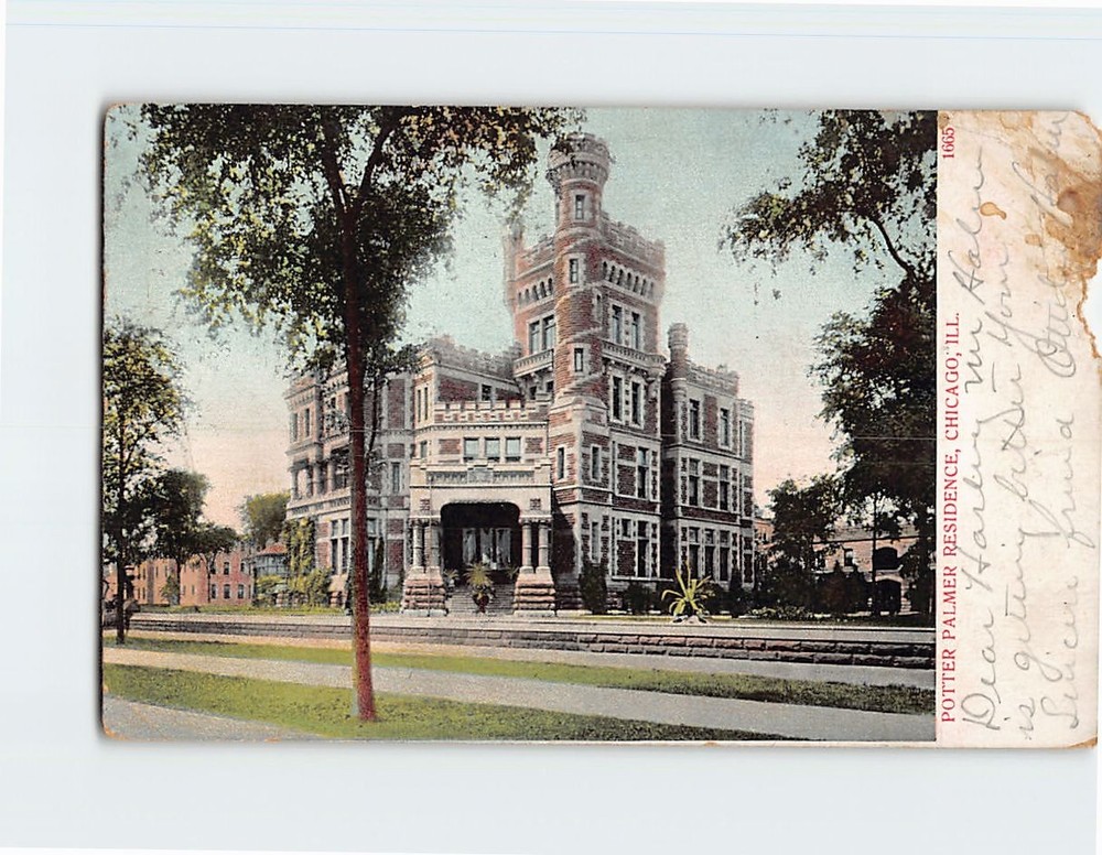 Postcard Potter Palmer Residence Chicago Illinois USA