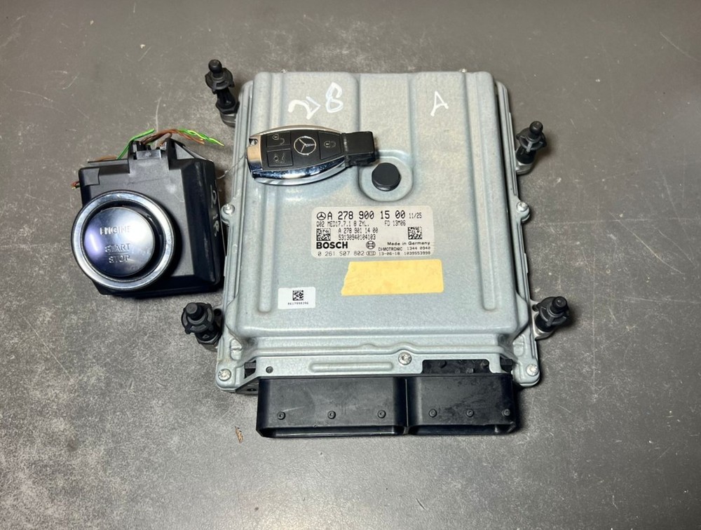 Mercedes W218 ECU Engine Control Module Ignition Key Switch Set A278 9001500 OEM