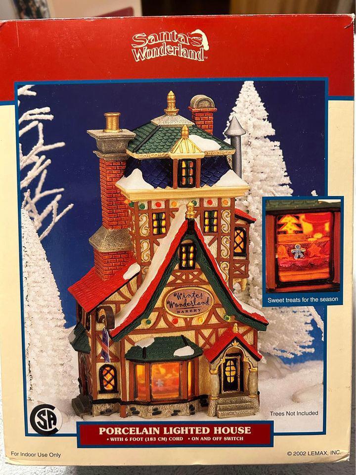 Lemax 2002 Santa Wonderland Village Christmas Bakery Light Winter Wonderland