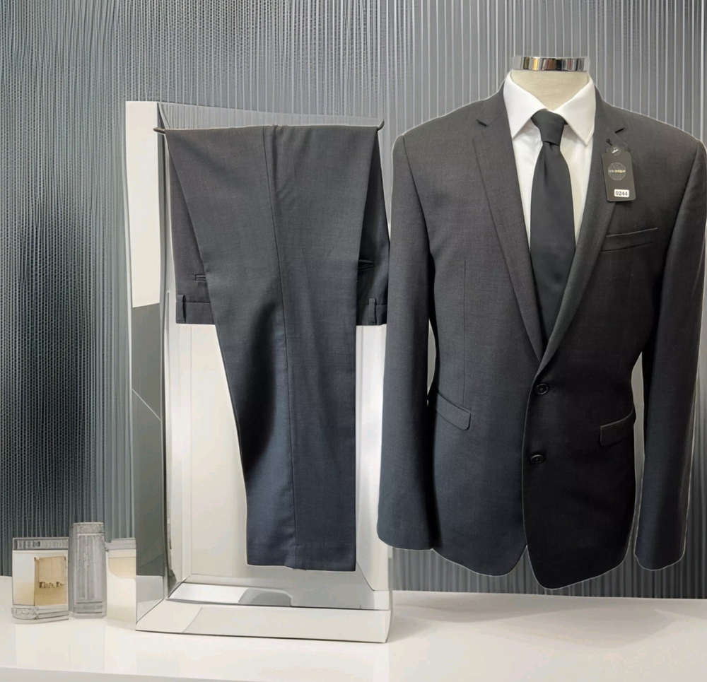 NEXT Dark Grey Wool Blend Slim Fit 2-Piece Suit Size 40 Chest 34 Waist 33 Leg