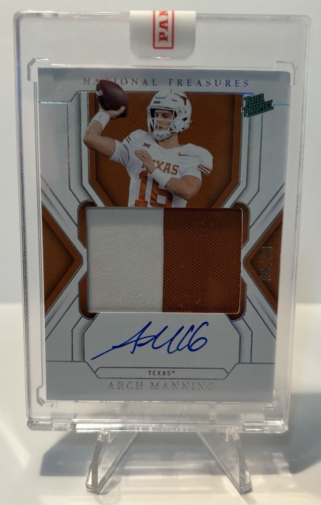 2025 Arch Manning #/39 SILVER RPA Patch Auto TEXAS RC SSP #82 National Treasures
