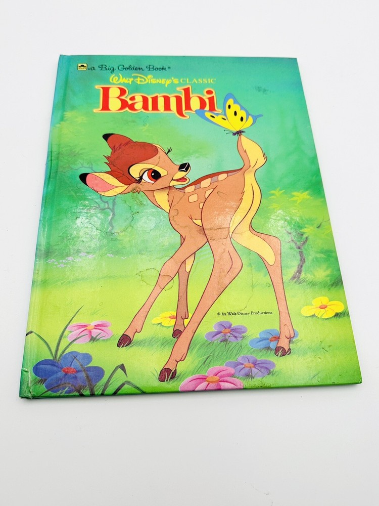 Vintage 1984 Used Walt Disney's Classic Bambi A Big Golden Book Hardcover