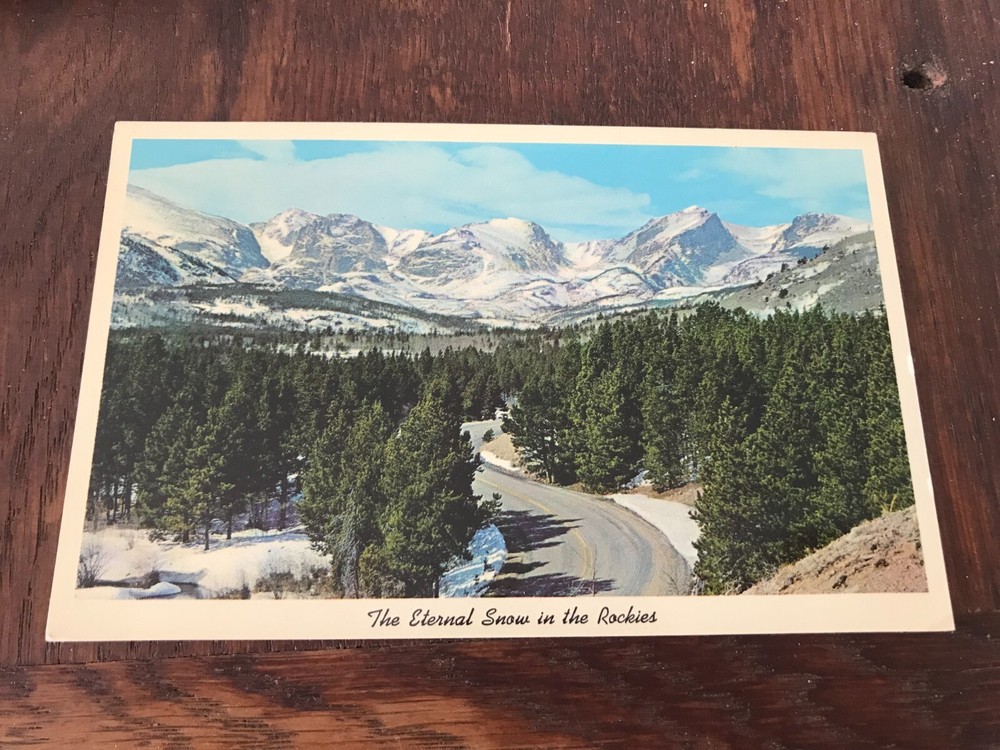The Eternal Snow in the Rockies Mountains Colorado Postcard