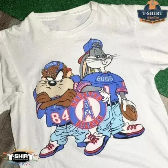 Vintage NFL Houston Oilers Looney Tunes Retro T-Shirt AN44181