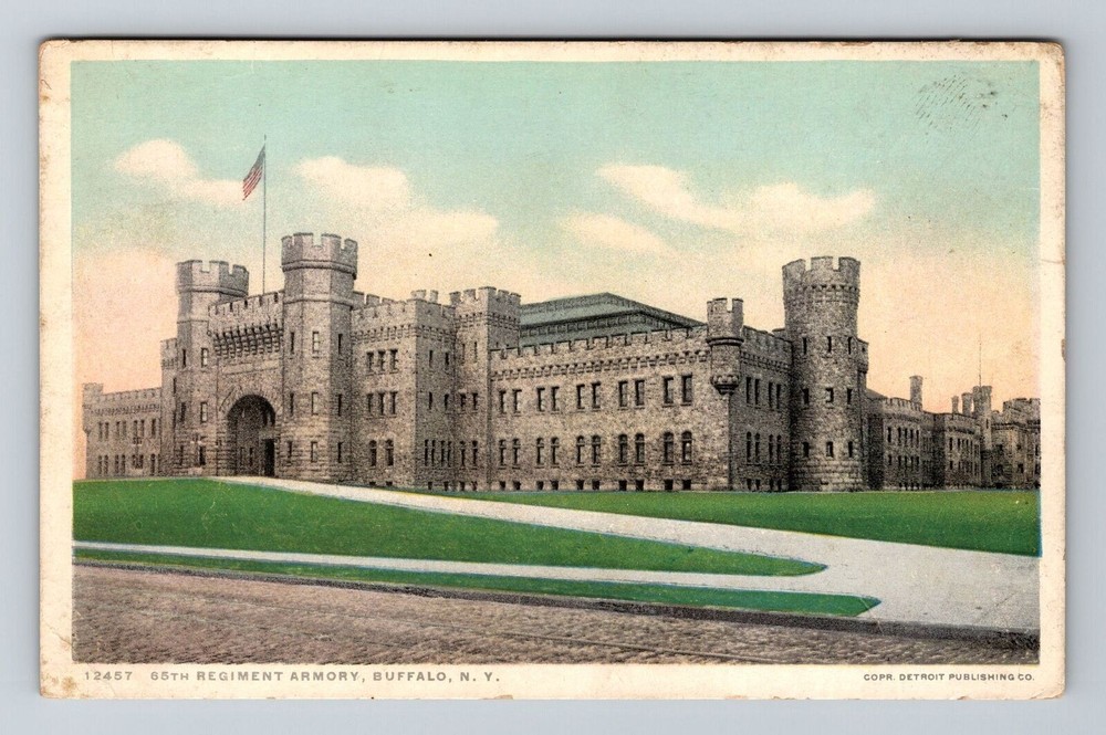 Buffalo NY-New York, 65th Regiment Armory, Vintage Postcard