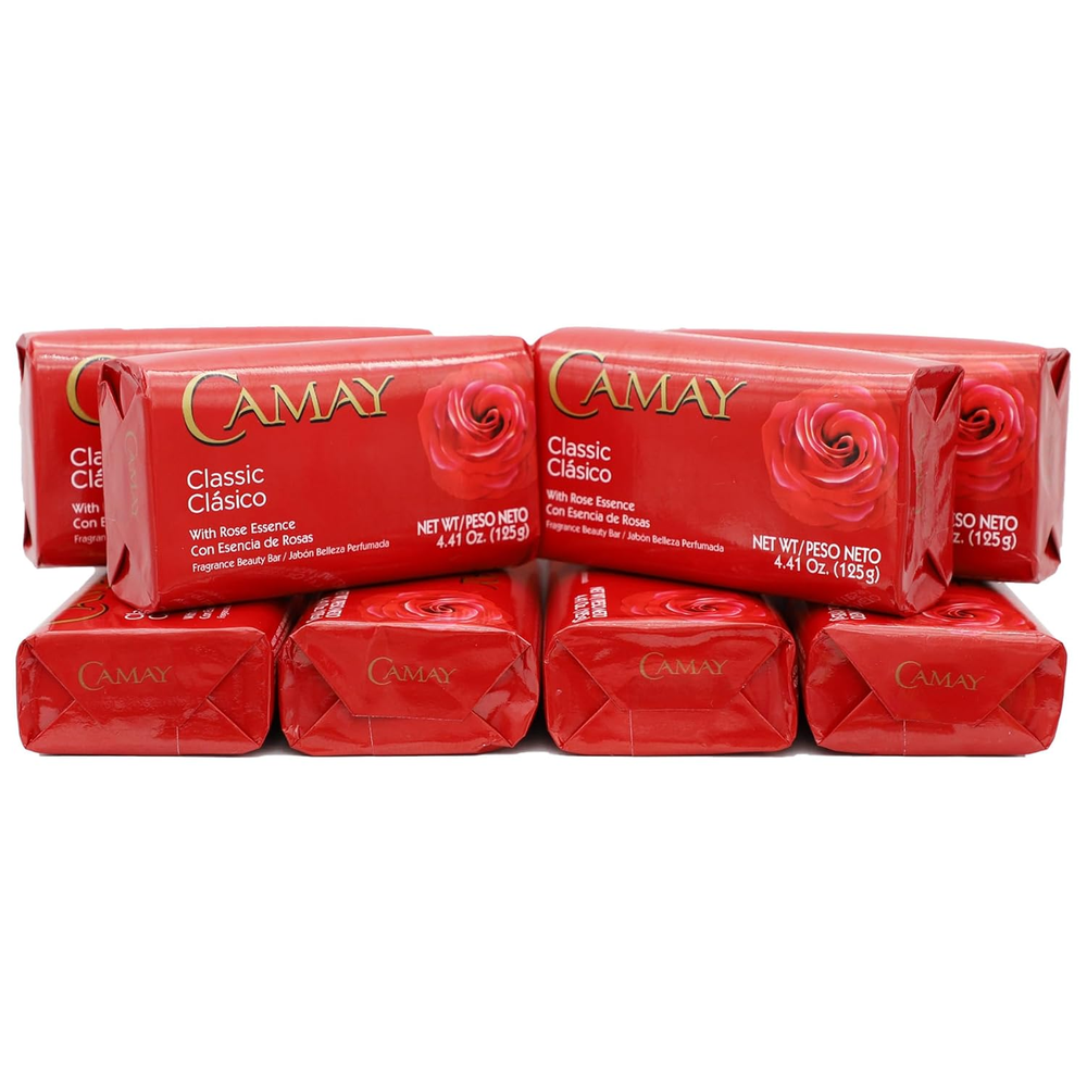 Classic Bar Soap, Rose Essence, 8-Pack of 4.41 Oz Each Soap, 8 Bar Soaps.