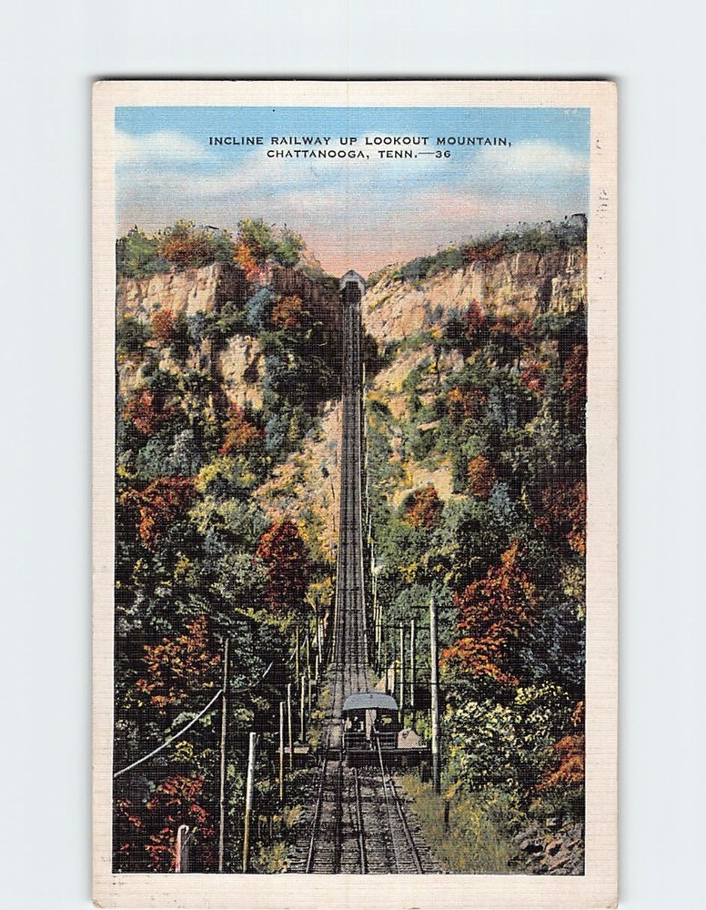 Postcard Incline Railway Up Lookout Mountain Chattanooga Tennessee USA