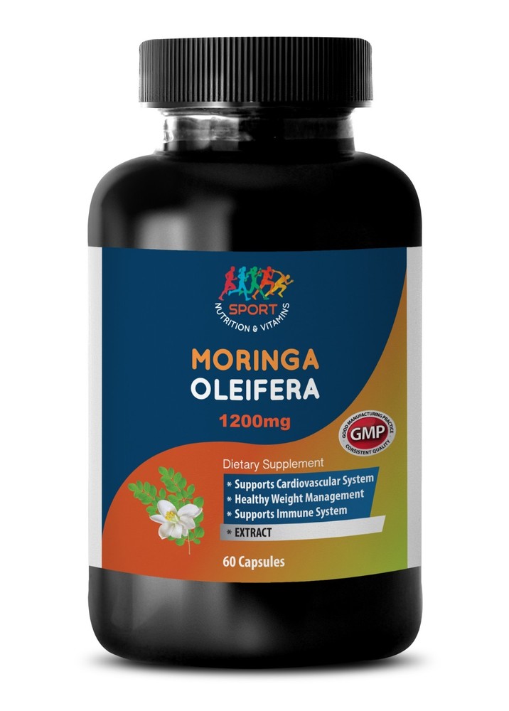 Moringa Oleifera Leaf & Seed Extract 1200mg Superfood 60 Capsules
