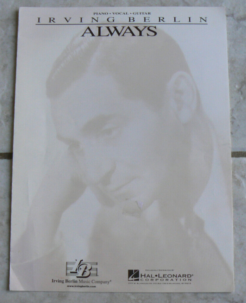 Irving Berlin ALWAYS sheet music, Piano-Vocal-Guitar, Hal Leonard LN!