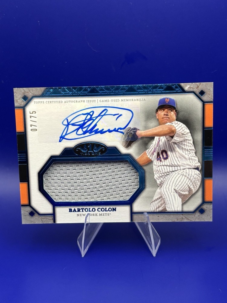 2024 Topps Tier One- Bartolo Colon #AT1JR-BC Jumbo Jersey, Blue 07/75, Mets