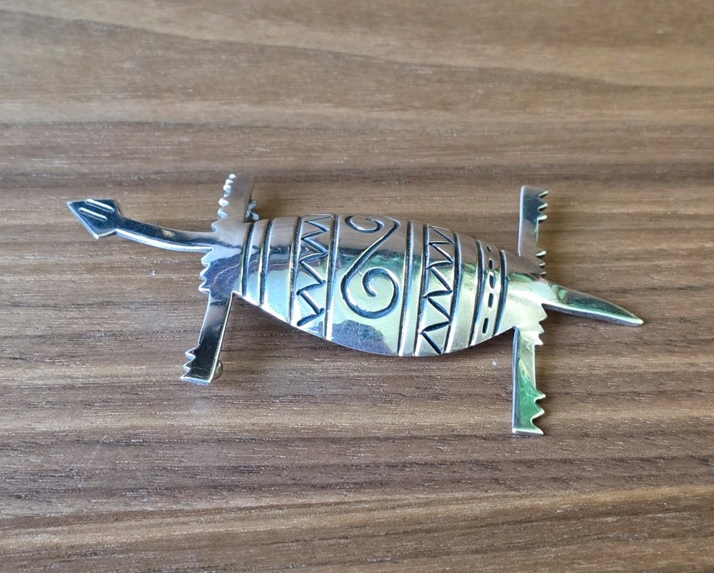 Vintage Forbes Sterling Silver Modernist Abstract Brooch Pin
