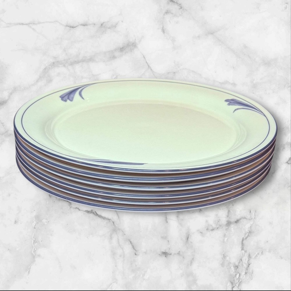 Lenox Blue Brushstrokes Dinner Plates | Set of 6 | Great Condition