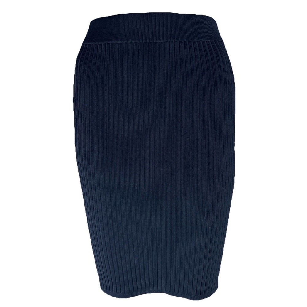 T by Alexander Wang Ribbed Mini Pencil Skirt Black Size S Designer