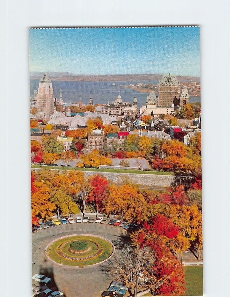 Postcard Aerial View of the City Quebec Canada