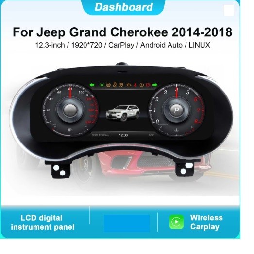 LCD Car Dashboard Instrument Digital Cluster For Jeep Grand Cherokee 2014-2018
