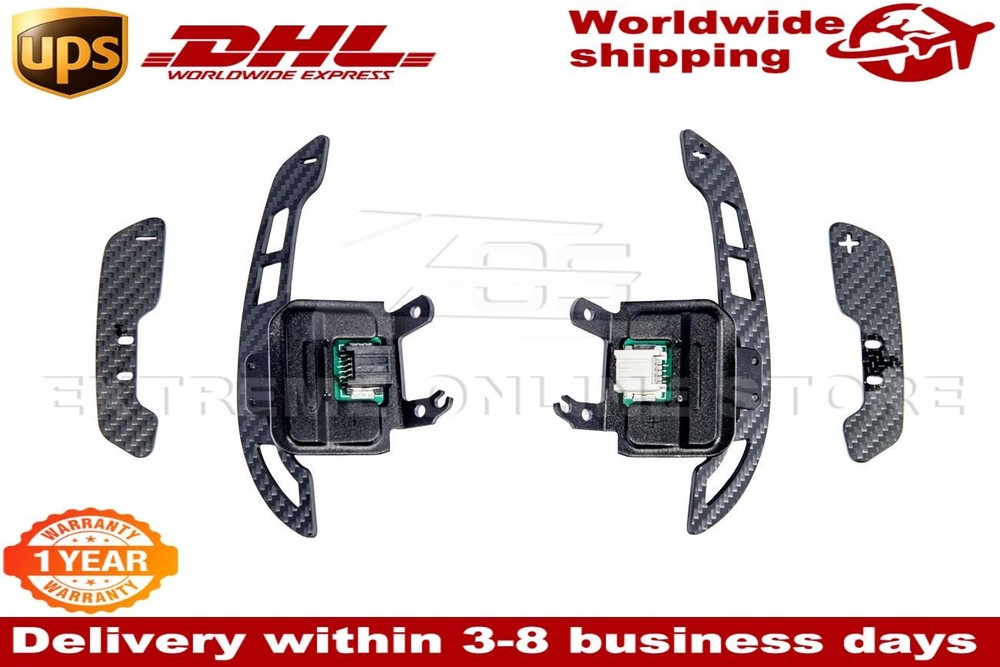 For 20-Up Corvette C8 | CARBON FIBER Steering Wheel Magnetic Paddle Shifter Pair