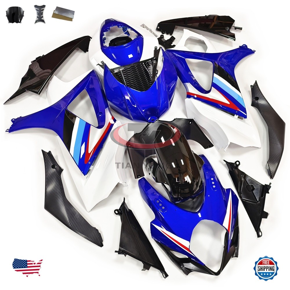 Injection Fairings Kit for Suzuki GSXR1000 2007 2008 Bodywork K7 Blue White