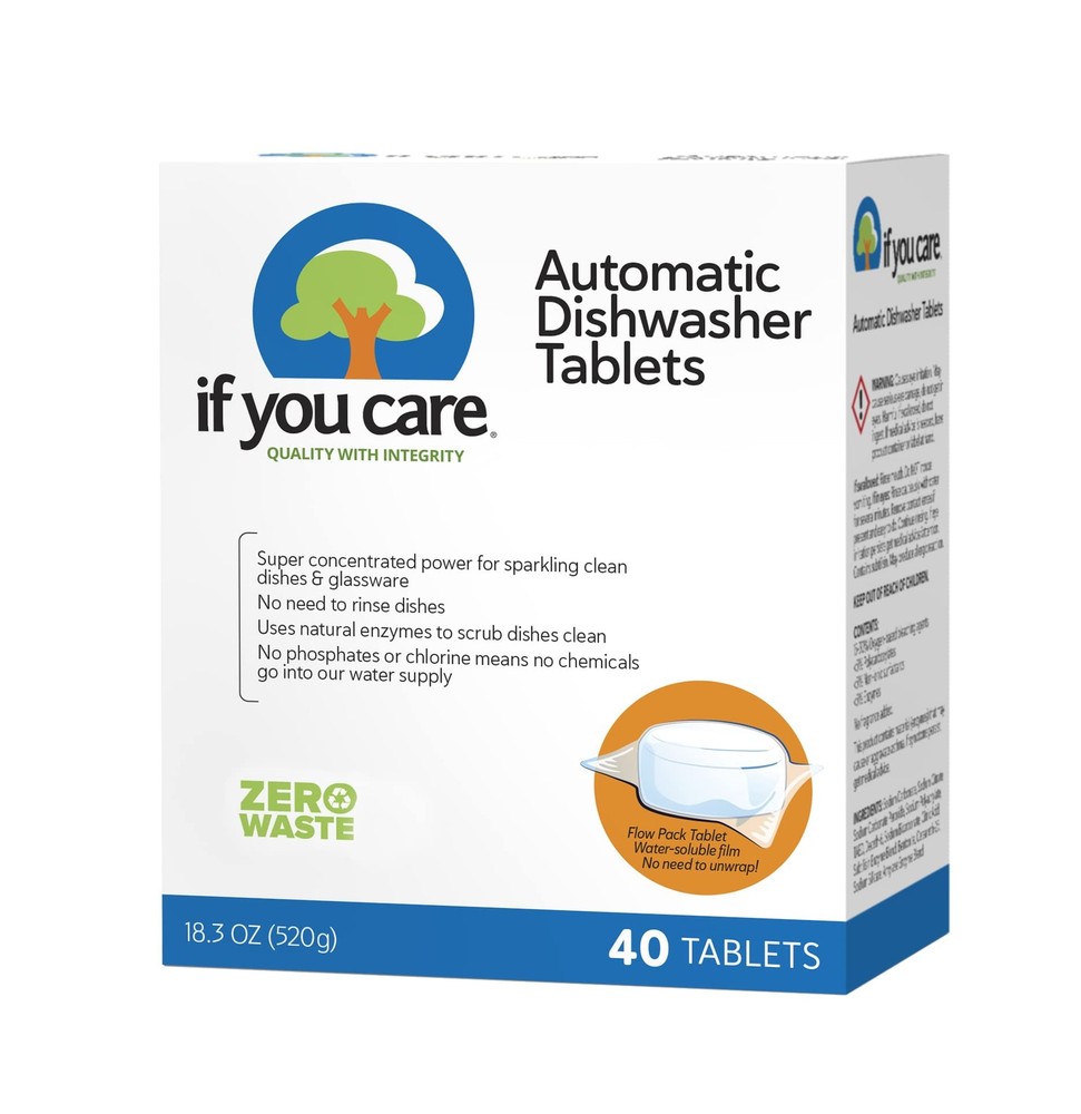 Dishwasher Tablets 40 Count - Powerful, Plant Based, Concentrated, Biodegrada...