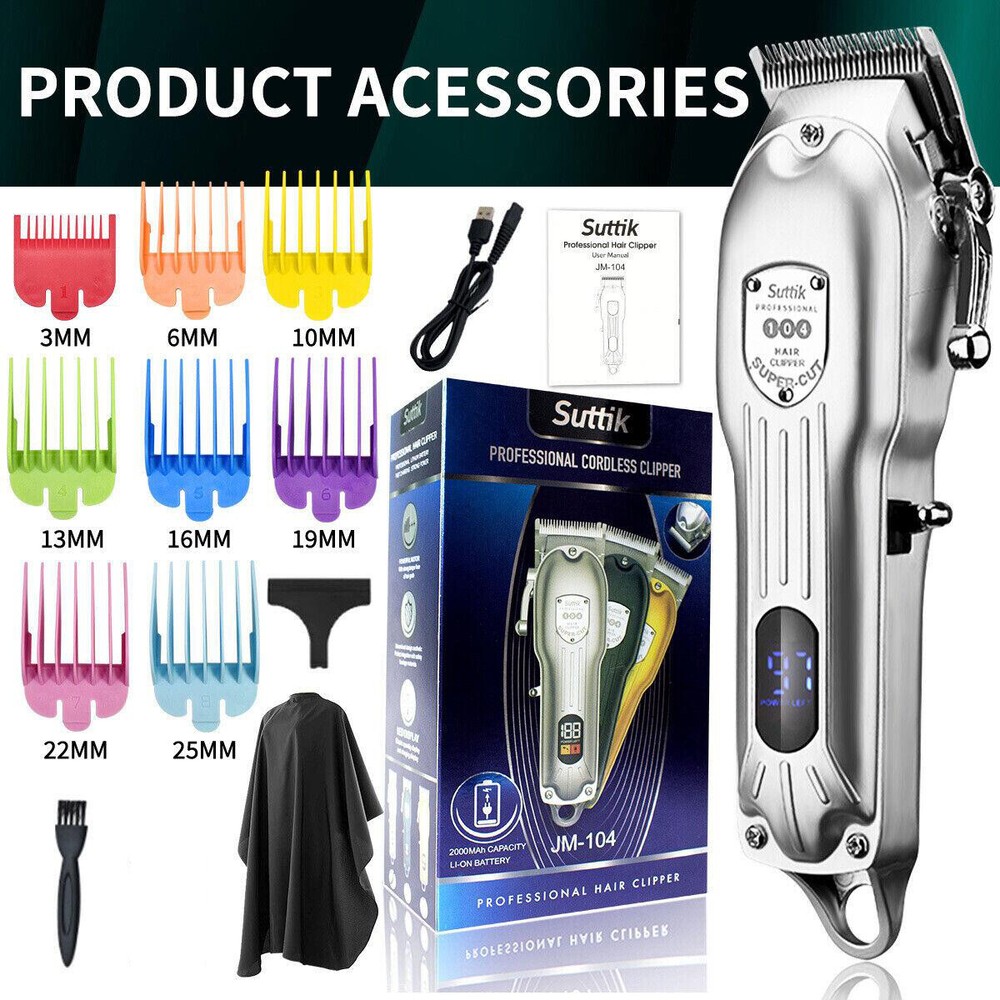 Professional Barber Hair Clippers Cordless Men Beard Trimmer Cutting Machine US