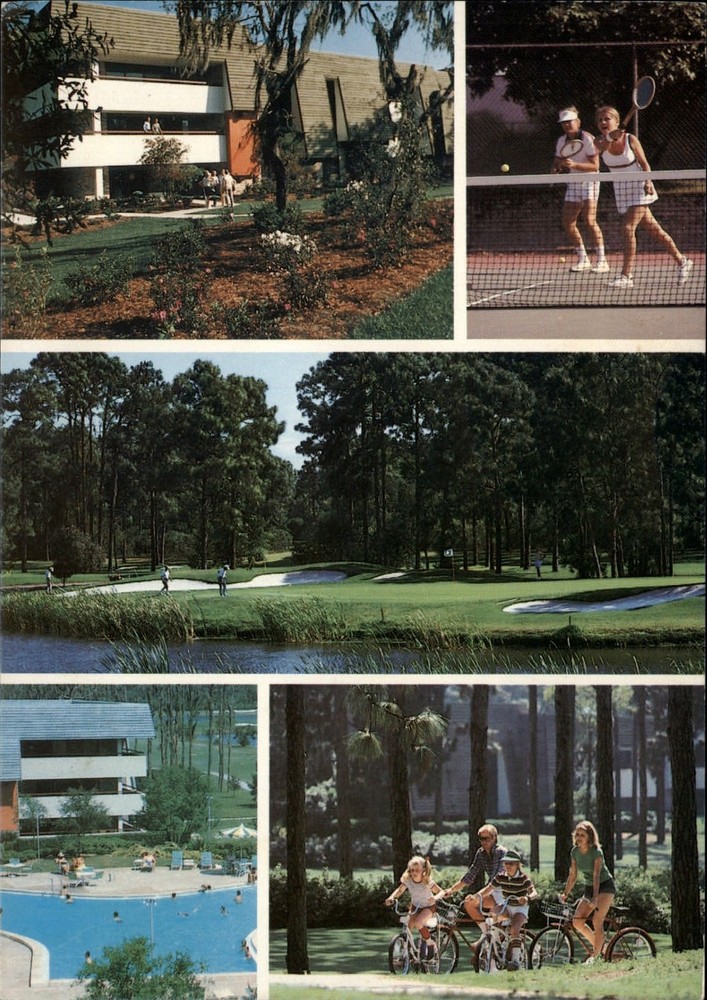 Florida Tarpon Springs Innisbrook resort tennis pool golf bikes  postcard sku449