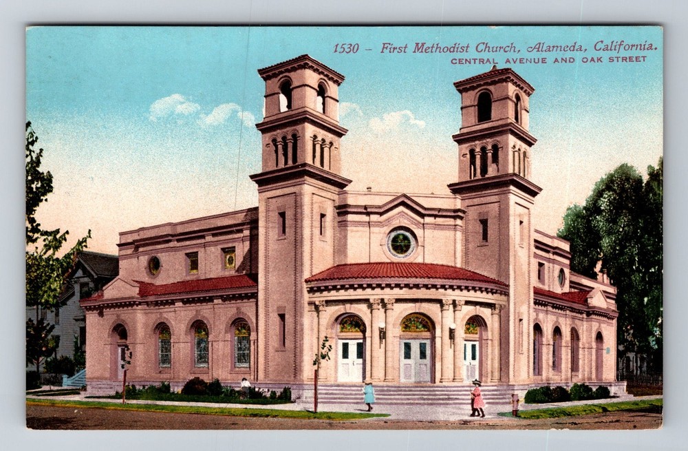 Alameda CA-California First Methodist Church Vintage Postcard