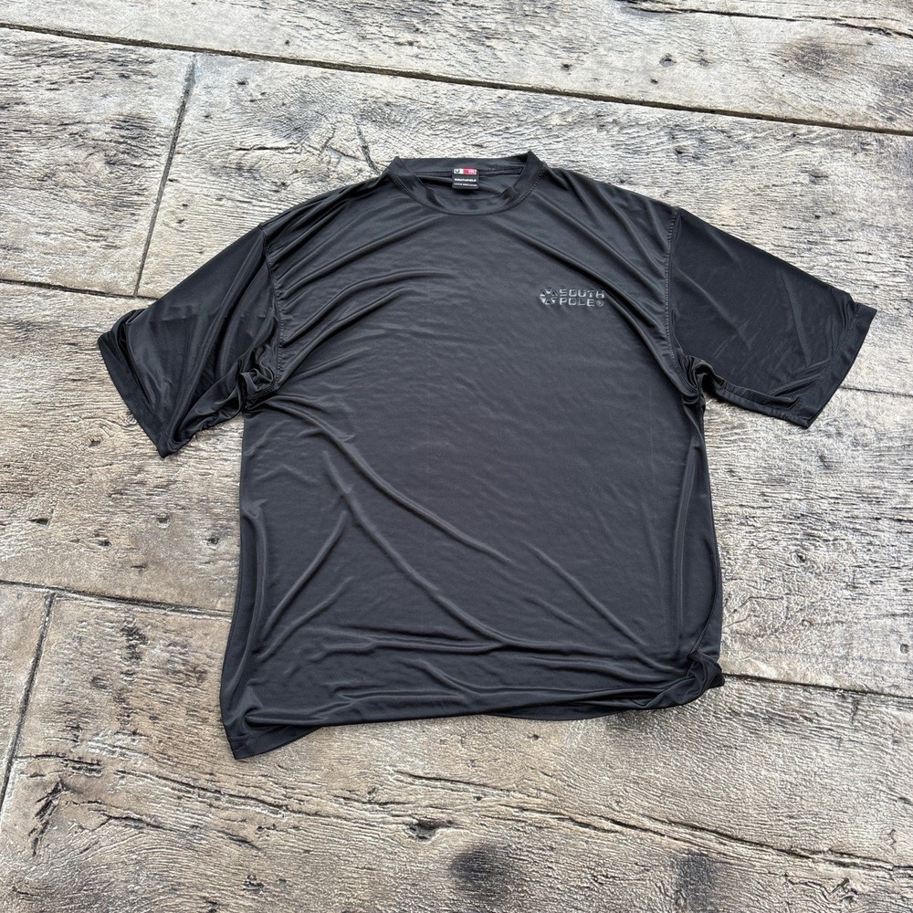 South Pole Y2K Shirt Men XL Black W/ Logo Baggy Stretch Short Sleeve Tee Hip Hop